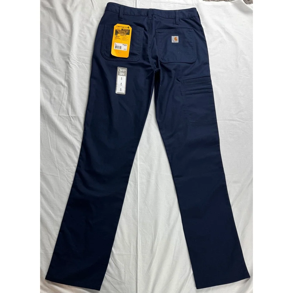 Carhartt Womens Rugged Professional Rugged Flex Canvas Work Pants 4 Tall - Picture 16 of 16